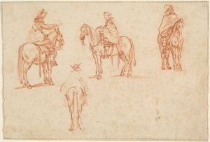 Studie čtyř jezdců od Jacques Callot
