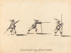 Zaujměte palebnou pozici s mušketou od Jacques Callot