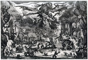 Pokušení svatého Antonína, c1615-1635 1924 od Jacques Callot