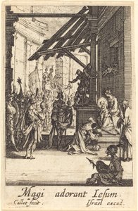 Klanění tří králů v roce 1630 nebo později. od Jacques Callot