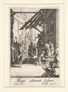 Klanění tří králů, no. 8 ze Života Panny od Jacques Callot