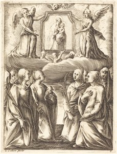 Klanění Panny Marie s dítětem od Jacques Callot