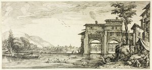 The Bathers, z různých scén navržených ve Florencii od Jacques Callot