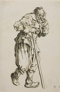 Žebrák o berlích, deska šestnáct z The Beggars od Jacques Callot