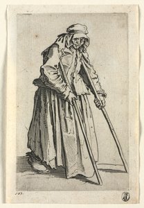 The Beggars: Žebrák o berlích, c. 1623. od Jacques Callot
