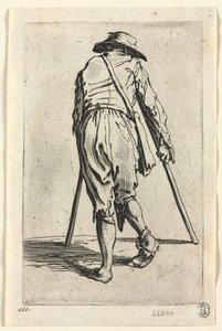 Žebráci: Žebrák o berlích, nosící klobouk od Jacques Callot