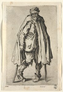 The Beggars: Žebrák o berlích s taškou, c. 1623. od Jacques Callot