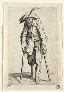 The Beggars: Žebrák s dřevěnou nohou, c. 1623. od Jacques Callot