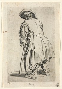 The Beggars: Starý žebrák o jedné berli, c. 1623. od Jacques Callot