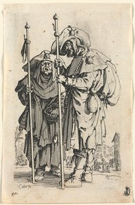 Žebráci: Dva poutníci od Jacques Callot