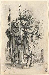 The Beggars: The Two Pilgrims, c. 1623. od Jacques Callot