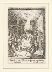 Narození Krista, ne. 7 ze Života Panny od Jacques Callot