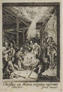 Narození Ježíše z knihy Život Panny Marie od Jacques Callot