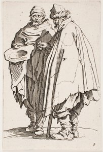 Slepý muž a jeho společník, no. 9 ze série The Beggars od Jacques Callot