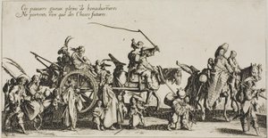 The Bohemians Marching: The Rear Guard, from The Bohemians od Jacques Callot