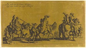 The Bohemians Marching: The Vanguard, pravděpodobně 18. století. od Jacques Callot