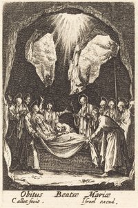 Pohřeb Panny Marie v roce 1630 nebo později. od Jacques Callot