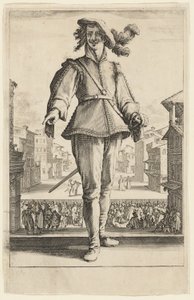 Kapitán aneb Milenec ze Tří italských komiků od Jacques Callot