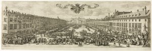 Carrière, nebo Rue Neuve, v Nancy (Nová ulice) od Jacques Callot