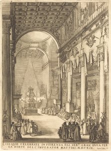 Katafalk císaře Matyáše od Jacques Callot