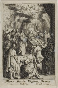 Smrt Panny Marie z knihy Život Panny Marie od Jacques Callot