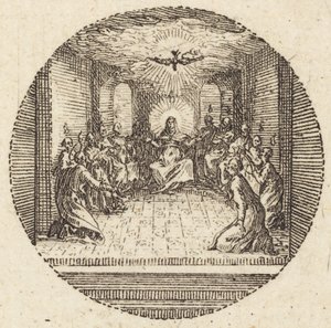 Sestup svaté holubice, c. 1631. od Jacques Callot