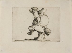 Piják viděný zezadu, z Varie Figure Gobbi od Jacques Callot