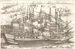 První námořní bitva od Jacques Callot