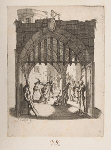 Bičování, ne. 6 z 11 od La Petite Passion od Jacques Callot