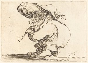Flageolet Player, c. 1622. od Jacques Callot