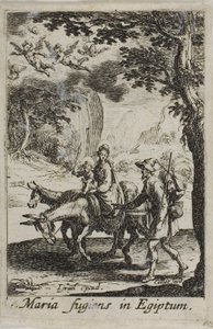 Útěk do Egypta z knihy Život Panny Marie od Jacques Callot