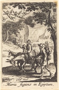 Útěk do Egypta v roce 1630 nebo později. od Jacques Callot