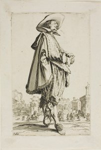 Gentleman se sepjatýma rukama, jedenáctý talíř z knihy La Noblesse od Jacques Callot