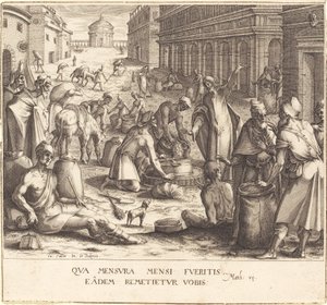 Váhy obilí od Jacques Callot