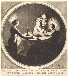 Svatá rodina u stolu od Jacques Callot