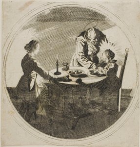 Svatá rodina u stolu od Jacques Callot