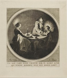Svatá rodina u stolu od Jacques Callot