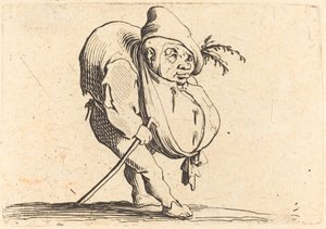 Hrbáč s holí, c. 1622. od Jacques Callot
