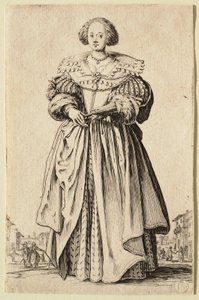 Dáma s vějířem od Jacques Callot