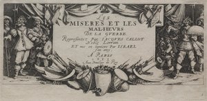 The Large Miseries of War: Titulní strana od Jacques Callot