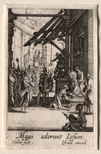 Život Panny Marie: Klanění tří králů. od Jacques Callot