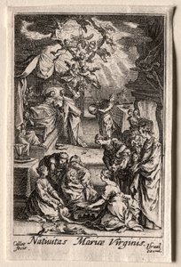 Život Panny Marie: Narození Panny Marie. od Jacques Callot