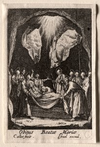 Život Panny Marie: Pohřeb Panny Marie od Jacques Callot