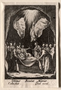 Život Panny Marie: Pohřeb Panny Marie. od Jacques Callot