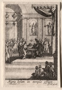Život Panny Marie: Představení Krista v chrámu od Jacques Callot