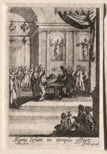 Život Panny Marie: Představení Krista v chrámu. od Jacques Callot