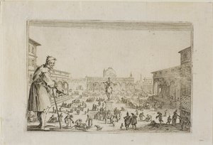 Pochod z Paláce Zvěstování do Florencie, z The Caprices od Jacques Callot