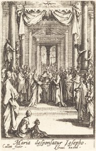 Svatba Panny, v roce 1630 nebo později. od Jacques Callot