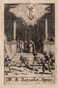 Umučení apoštolů: Sv. Barnabáš od Jacques Callot