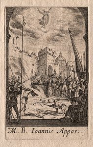 Umučení apoštolů: sv. Jan Evangelista od Jacques Callot